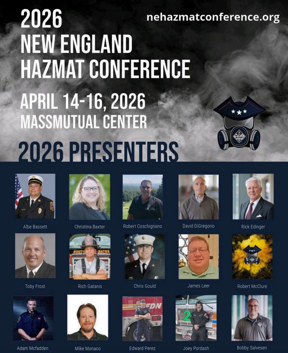 FirehouseTrain1's tweet image. 🔥New England, Massachusetts…Here We Come!🇺🇸 It’s shaping up to be a busy and exciting week on the road as we’re heading straight to the New England Hazmat Conference at the MassMutual Center, where we’ll be delivering our sessions. 
#Hazmat #CBRNE #FireService