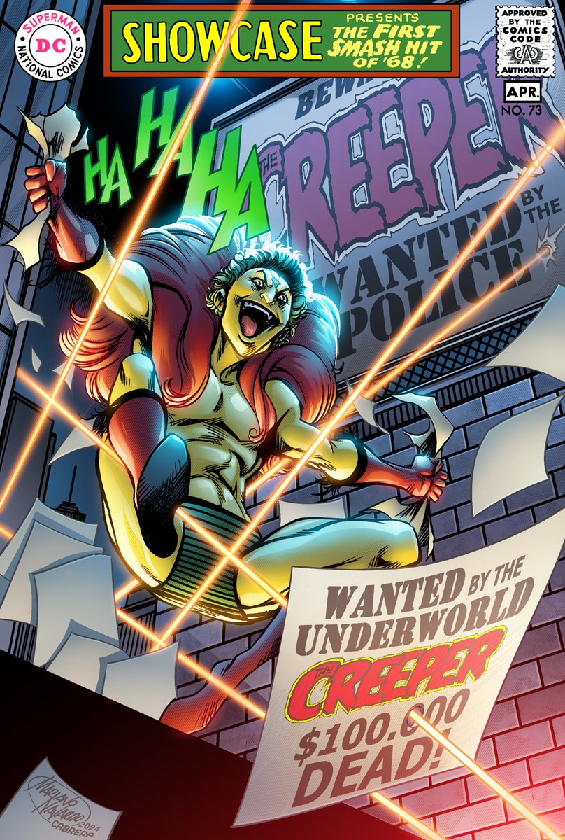 MarianoPNavarro's tweet image. A journalist/talk show host able to transform into a superhuman thanks to experimental science, the unpredictable #Creeper has, since his 1968 debut, pretty much functioned as a kind of good guys' #Joker in #DCComics.

Art by me @MarianoPNavarro
Colors by @CabreraColor

1/2