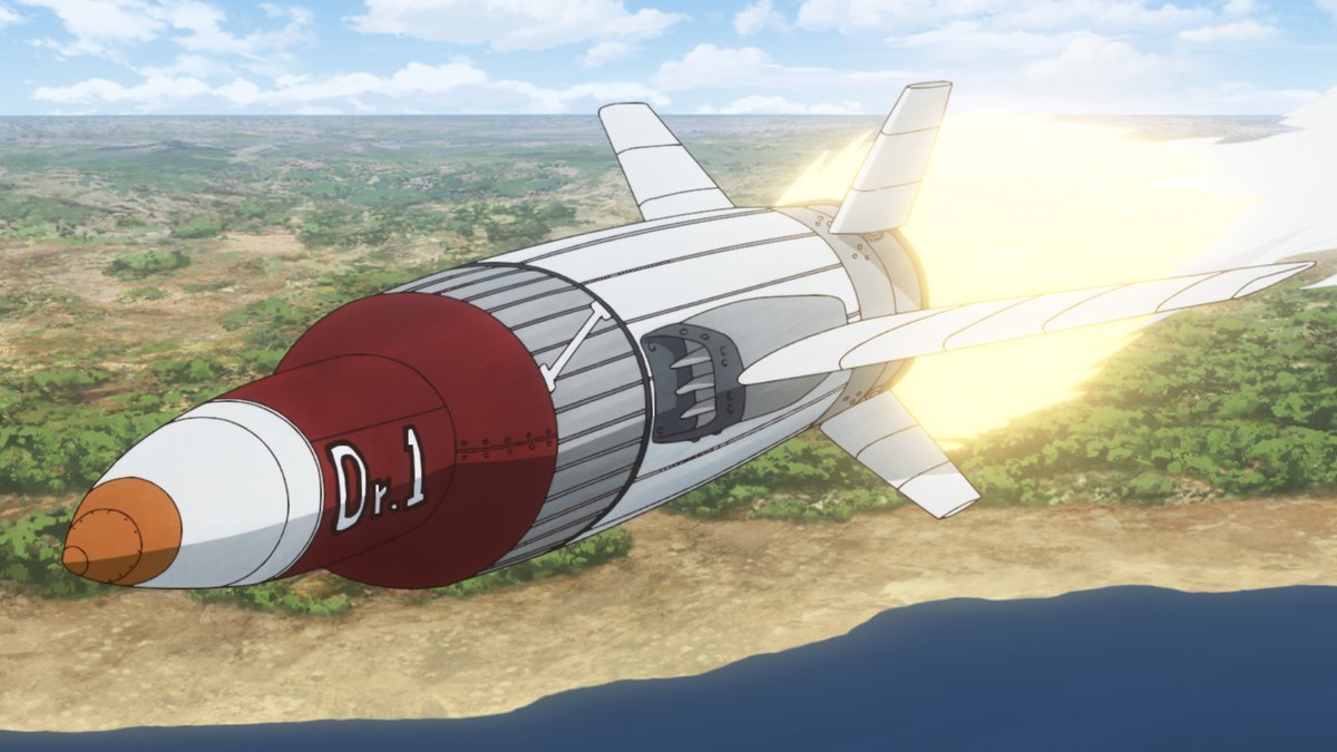 STONE_anime_off's tweet image. ／
第26話で手に入れたもの その4・5・6💡
＼

俺たちはその科学の力を
未来へと進むために使うのだ――！

【蛍石＆蛍石望遠鏡＆ミサイルを手に入れた！！🔭🚀】

#DrSTONE