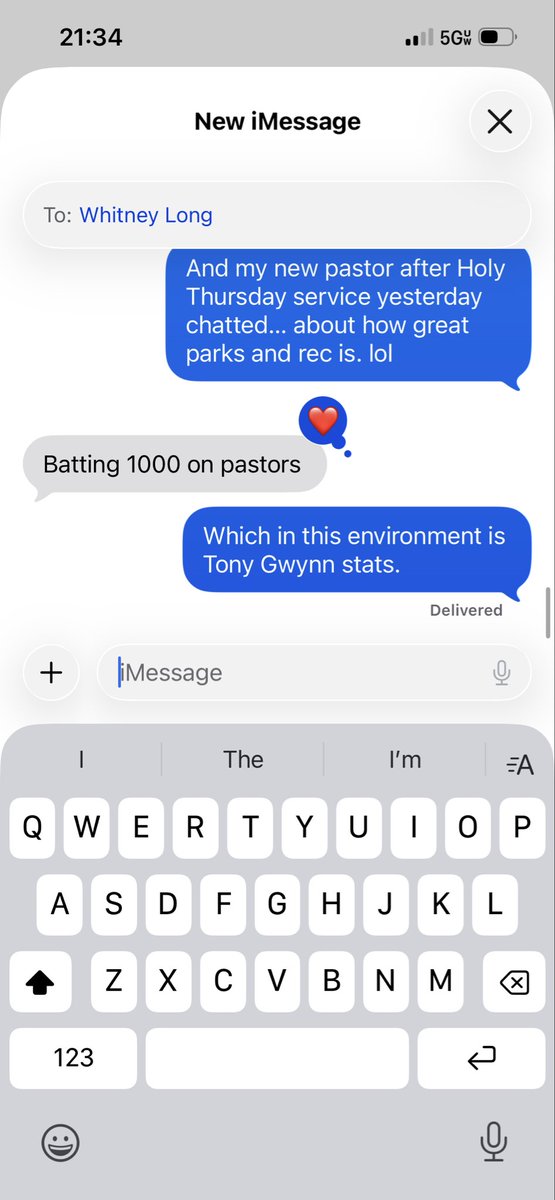 Have I ever sent a more clever but niche text? I’m proud of this one.