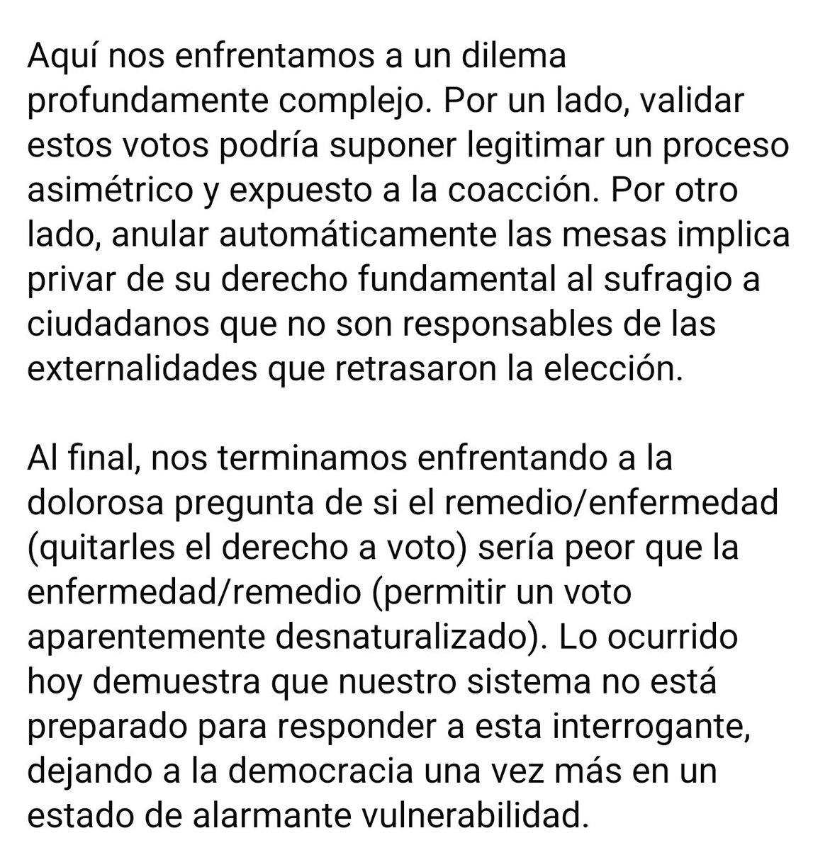 ConstiCritico's tweet photo. En los Estados democráticos de Derecho es necesario justificar de forma reforzada las decisiones extraordinarias como las que ha adoptado hoy el @JNE_Peru 2/⚖️ https://t.co/lWn4y8gufz
