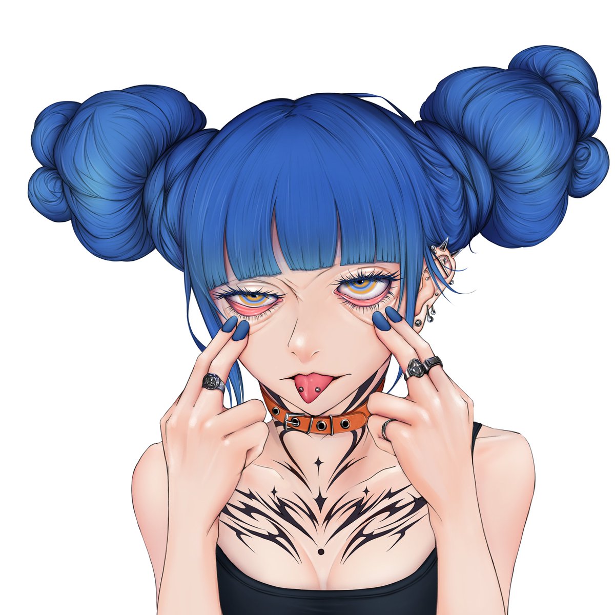 アクセサリーがお気に入り。一旦塗り終了。
#イラスト