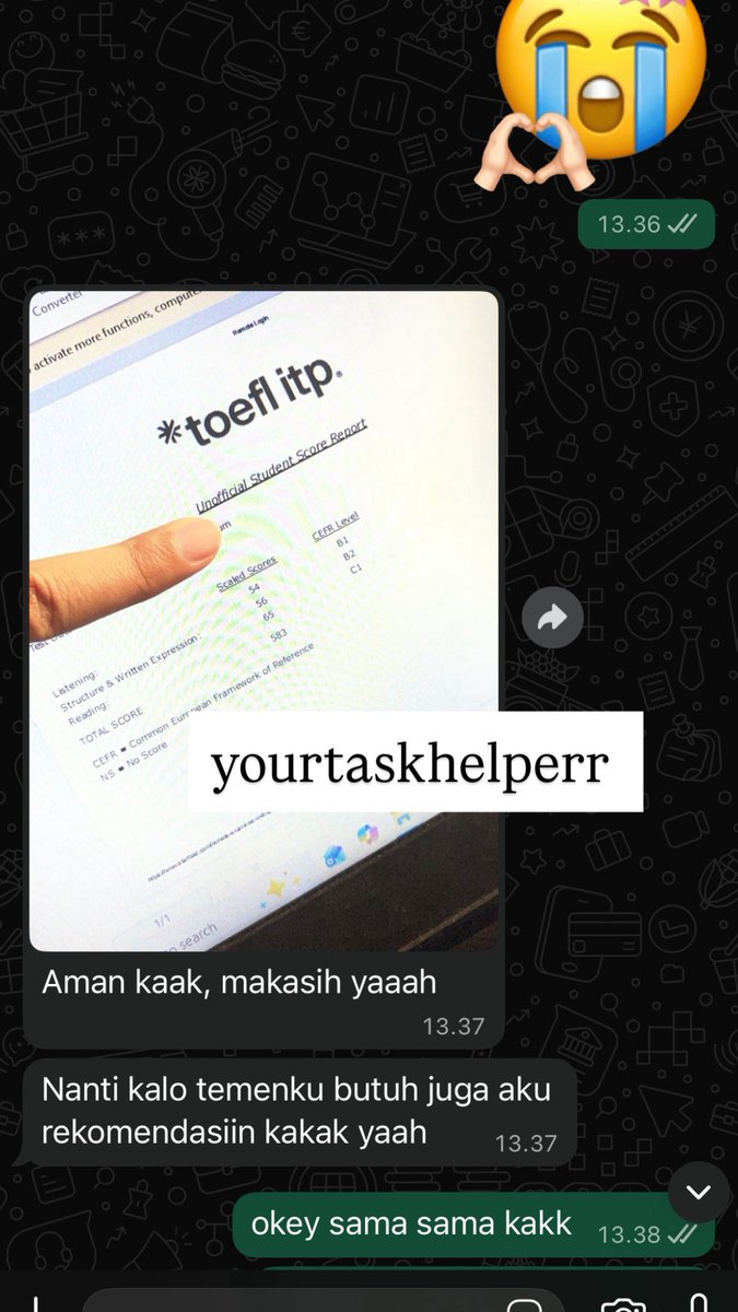 yourtaskhelperr's tweet photo. ★  𝐉𝐎𝐊𝐈 𝐓𝐎𝐄𝐅𝐋 𝐑𝐄𝐕𝐈𝐄𝐖 ★  
✺━───━━༻༺━━───━✺

open joki toefl itp dan toefl kampus. bisa on site jogja dan yang mau online juga bisa 😆

langsung wa aja di bawah
bisa joki online atau on site bagi yang dom jogja
https://t.co/LBAfo1Ugor https://t.co/962wy2arpA