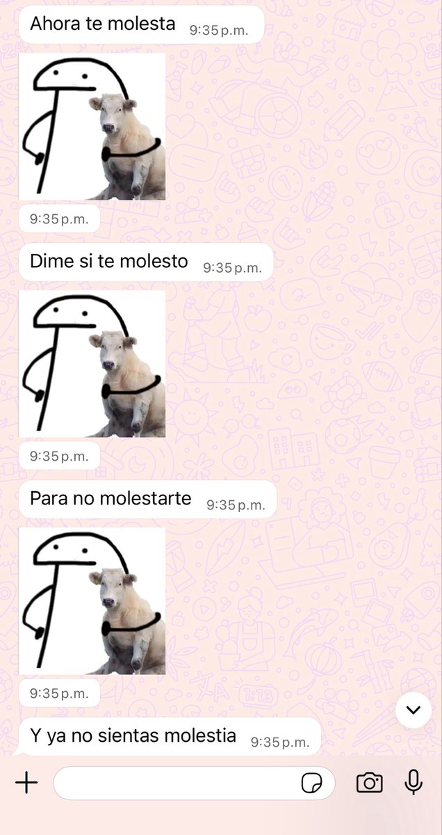 Y ya no sientas molestia
