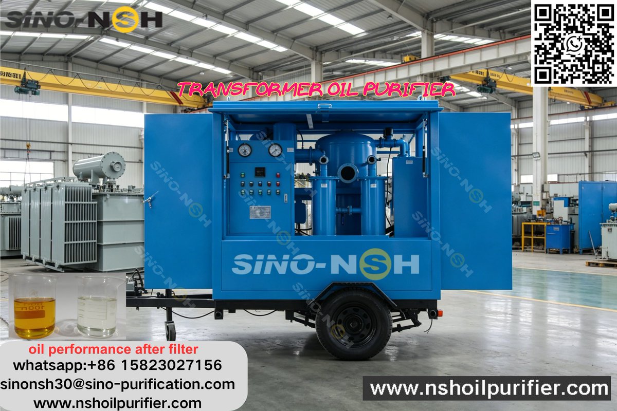 sinonsh30's tweet image. Sino-NSH Single-Axle Trailer Vacuum Transformer Oil Purifier
#TransformerOil #OilPurification #OilFiltration #IndustrialEquipment #PowerIndustry #ElectricalMaintenance #VacuumOilPurifier #OilDehydration #Degassing #FiltrationTechnology #Substation #PowerPlant #FieldService