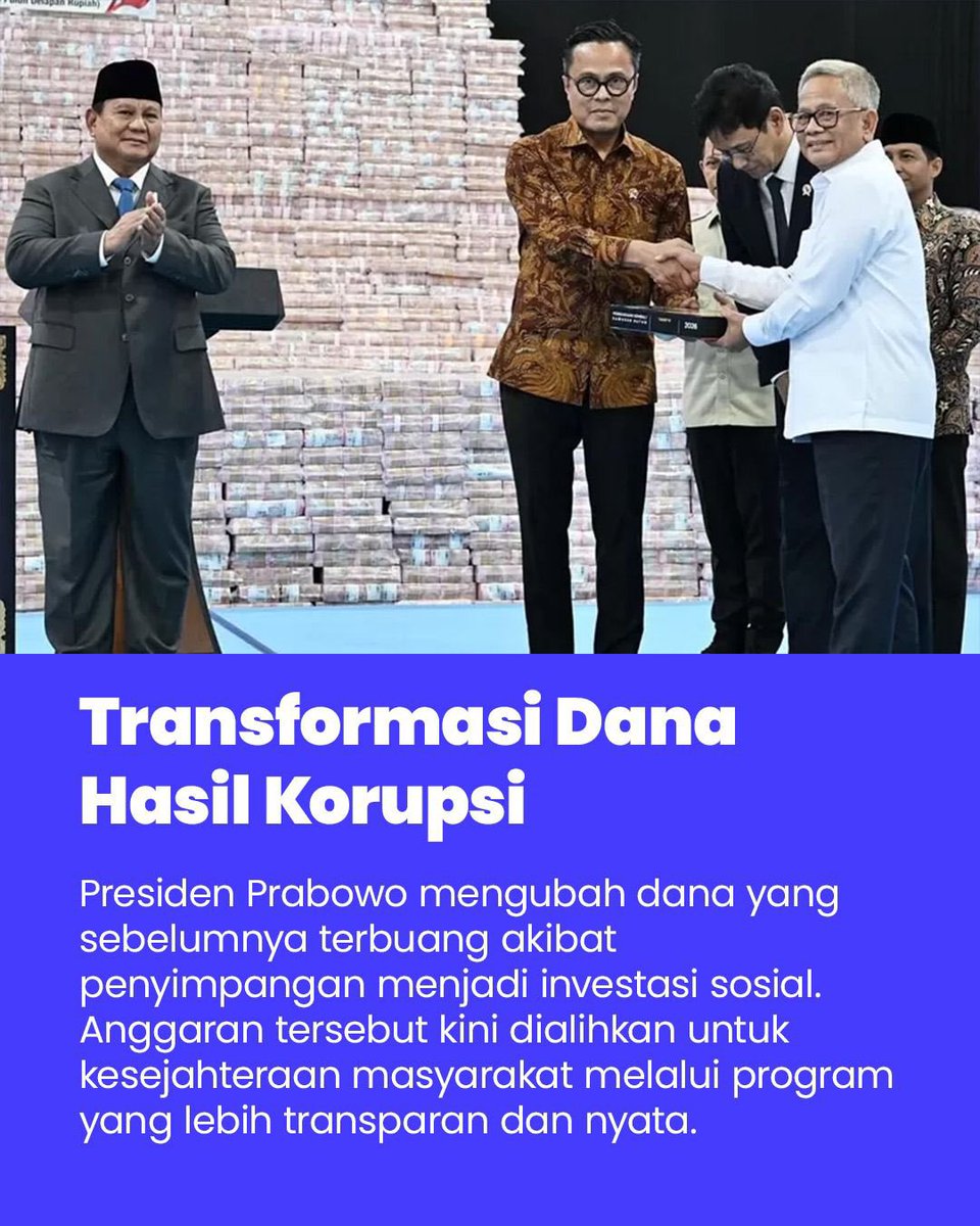 Sessho2019's tweet photo. Hasil pemberantasan korupsi 31,3 Triliun Diselamatkan untuk program rakyat
#PrabowoSikatKorupsi https://t.co/YdtYkcC7mE