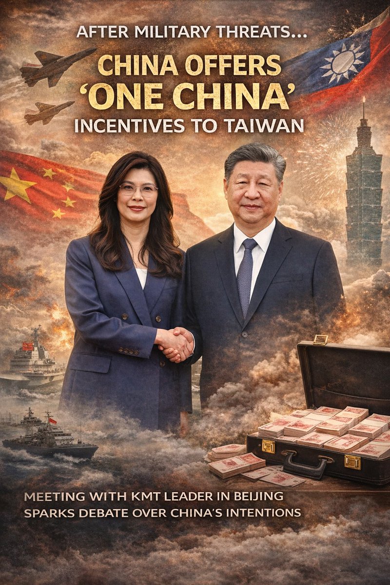 LobsangTse25770's tweet image. After #military drills around #Taiwan, #Beijing now offers incentives tied to the “#OneChina” framework.
At the same time, tensions remain with the current leadership in Taiwan.
This reflects a complex and shifting regional dynamic.
#Tibet #Asia #Tibetan #Geopolitics #HumanRights
