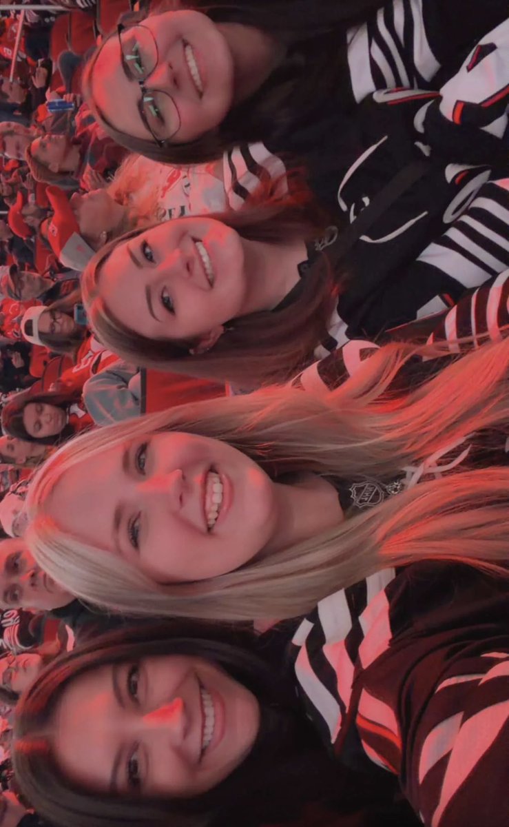 jakesdoubloons's tweet photo. couldn’t think of a better way to end the season than a wild win with a couple jersey girls (and several hot dogs) 👹❤️🖤 #njdevils https://t.co/cBTAgGKigx