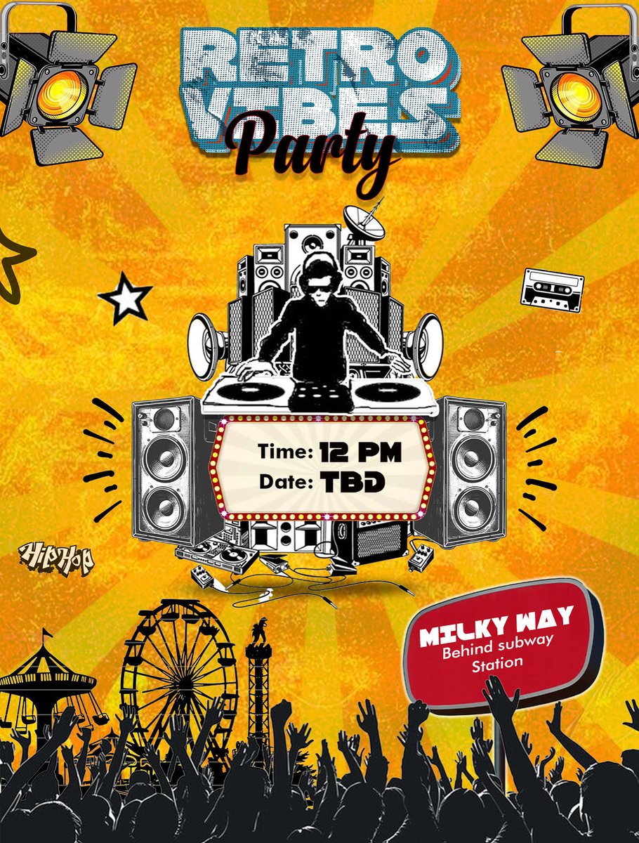 Designguru_'s tweet image. Retro party design concept 🕺🏾💛

#design #graphicdesigns #creativegraphicdesigners #Art