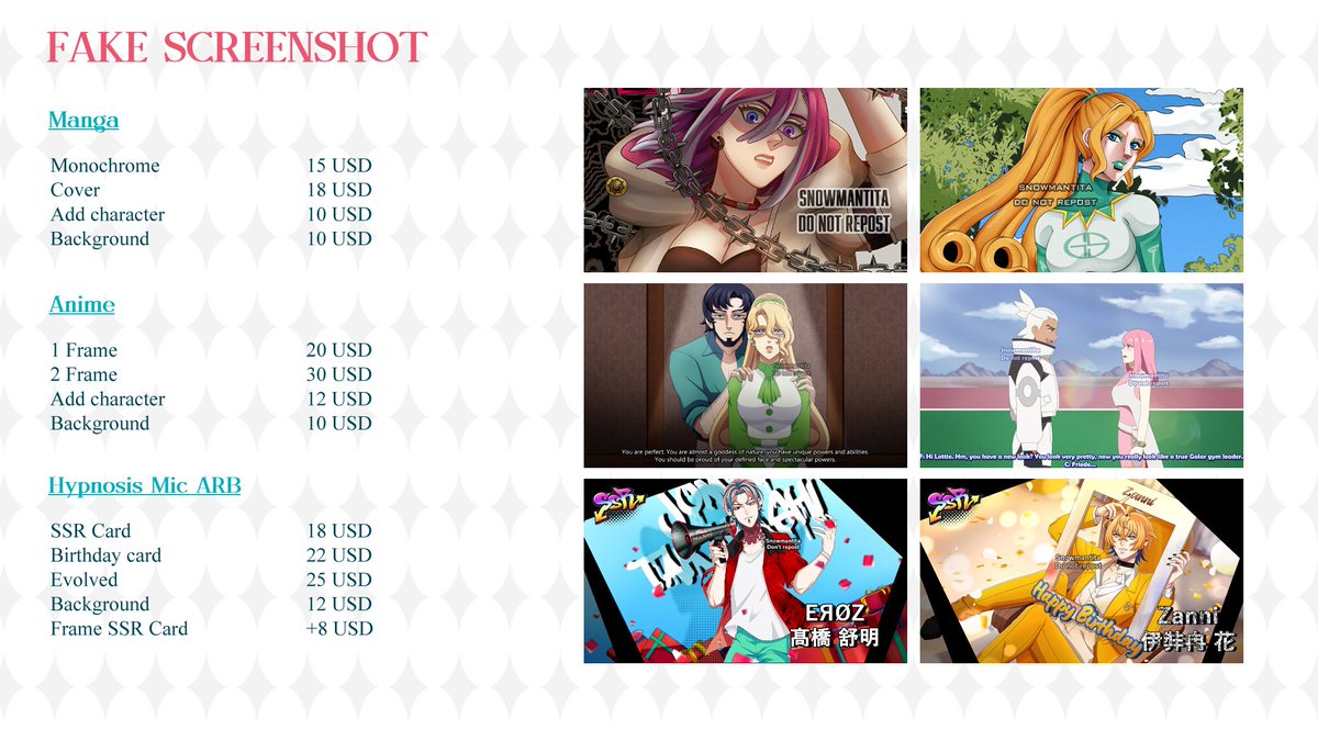 Snow_Manta's tweet image. 💐 Open Comms 💐

✦ DM if interested! ✉️
✦ Likes/Retweets appreciated! 🩷🔄

[#commissions | #commissionsopen | #commissionsheet]