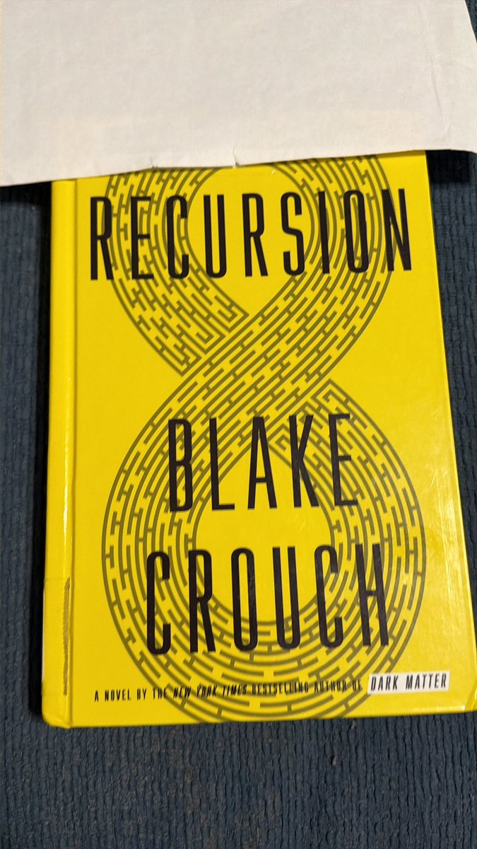 terrylmc's tweet photo. Recursion.    Great sci fi.    Good read.   You have to pay attention though.   Lots of time shifting. But I enjoyed it.   @blakecrouch1 https://t.co/YgcN5VMh9K