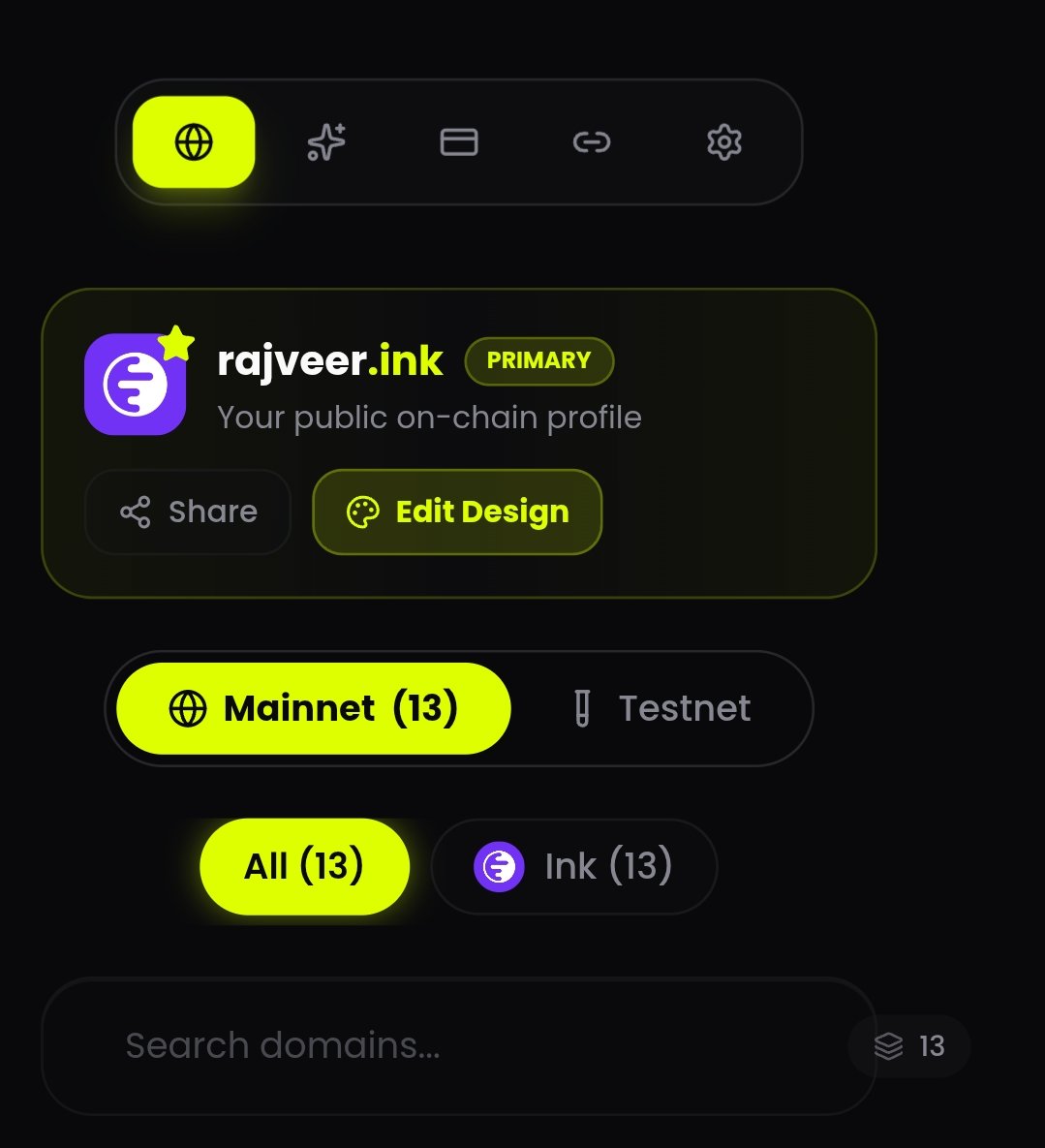 I have 13 domains on <a href="/inkonchain/">ink</a> 🫟

 How many do you have? 🤔

<a href="/ZNSConnect/">ZNS CONNECT</a> 

#ink #tge #soon #airdrop