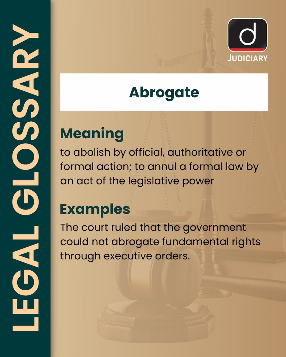 Law_Drishti's tweet image. Unlocking the Vaults of #Legal Wisdom, One Word at a Time!
.
#LegalGlossary #Lawyer #LawSkills #LegalEnglish #LegalTerms #Glossary #Constitution #SupremeCourt #DrishtiJudiciary #TeamDrishti