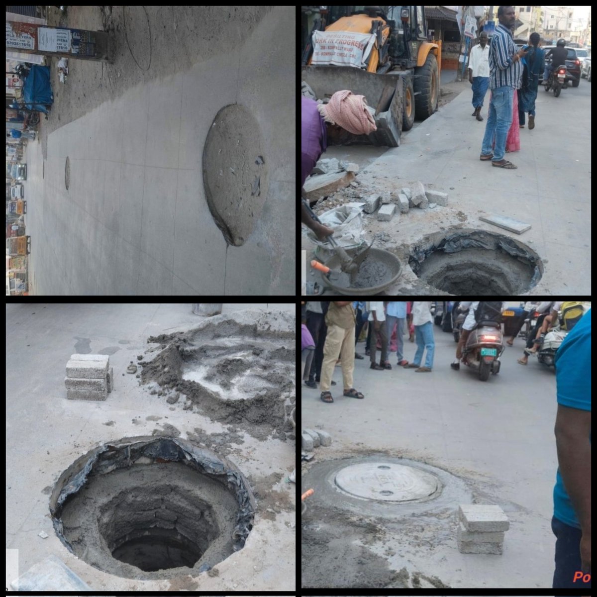 Commissionerdu2's tweet photo. @SrinivasBellam @BachupallyBuzz @CMC_Offcl @MC_Cyberabad @GummallaSrijana @HMWSSBOnline @ashok_korem @MDHMWSSB @ActivistTeja @vinay_vangala @sai_koushika @CoreenaSuares2 @Hema_Journo @Nabinder_B @LVReddy73 @oratorgreat Sir/Madam The above said location the road laid by HMDA, recently,due to heavy vehicles,the existing manholes are damaged the same was attended and rectified. https://t.co/yZQ5qokGww
