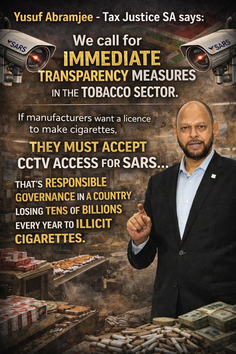 Abramjee's tweet image. #IllicitTrade 

@TaxJustice_SA