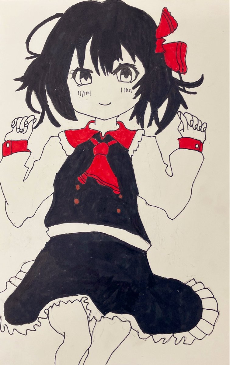 LOTUScann's tweet photo. オリジナルの女の子描きました！！

#イラスト
#女の子
#オリジナル
#アナログ
#ペン画 https://t.co/A0OzGCI1fp