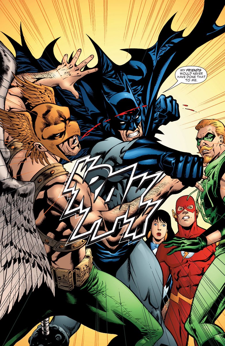 I love superhero drama idk, Batman discovering that members of the Justice League erased some of his memory was an interesting conflict