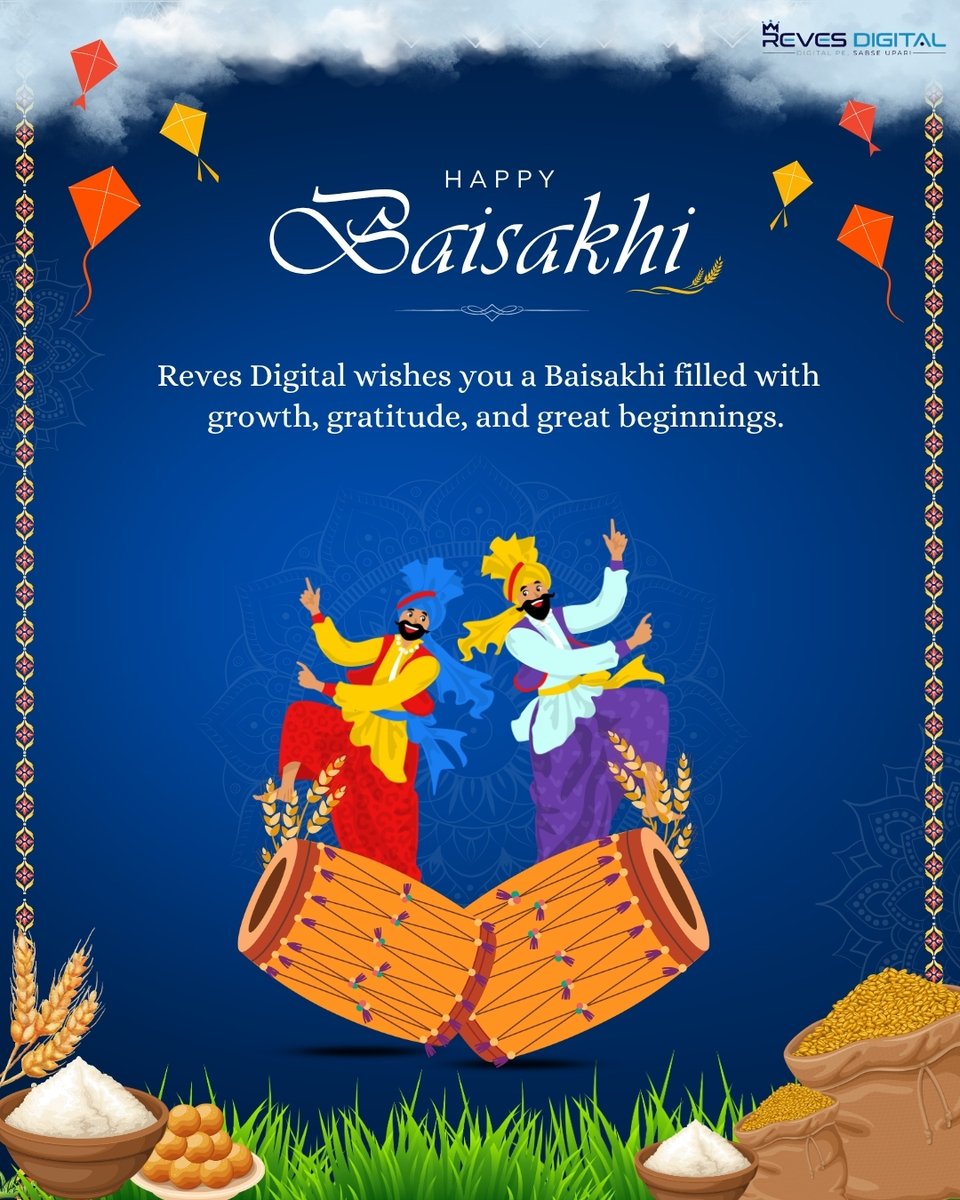 RevesDigital's tweet photo. Wishing you a season full of peace,
prosperity, and happiness. Happy Baisakhi from Team
Reves Digital. 🌾🌸

#RevesDigital #HappyBaisakhi
#Baisakhi2026 #Corporatecelebrations https://t.co/EbYi4kLej2