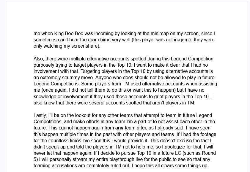 Since I noticed that a ton of misinformation has been spreading as of late regarding my recent Top 10 placement in Legend Competition Round 4, I need to make some things clear: