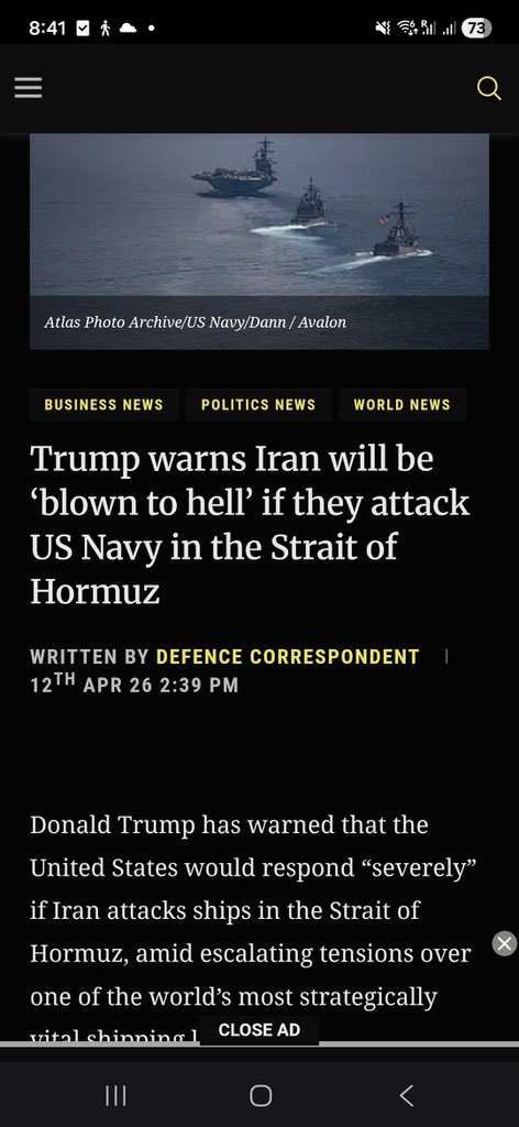 chrissaccocia1's tweet image. TRUMP TACOING TOUGH AGAIN

"We will blow Iran to hell if they attack us ships in hormuz"

You mean like the aircraft carrrier they disabled?

You honestly believe Iran will just back and allow the US navy to take control of the strait and block ships friendly to Iran?
