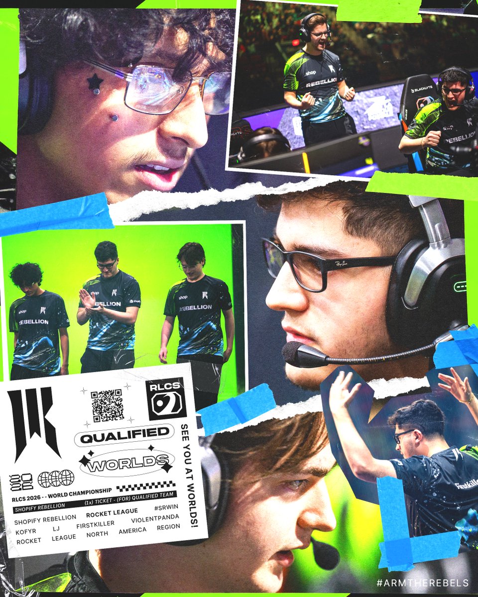 BACK TO WORLDS WE GO 🤩 
Shopify Rebellion have locked their spot at the 2026 #RLCS World Championship 🏆 

<a href="/kofyr4/">SR kofyr 🪽⋆</a>  | <a href="/Firstkiller/">SR Firstkiller</a> | <a href="/rl_ljfett/">Lj</a> | <a href="/ViolentPandaRL/">ViolentPanda</a>
#ArmTheRebels