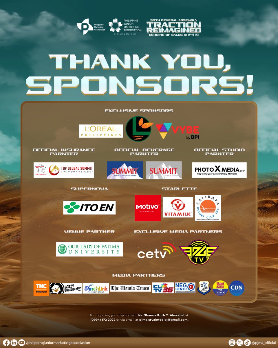 pjma_official's tweet photo. With the same passion as our esteemed partners, the movement to success has become undeniably evident. Your invaluable company in the 39th General Assembly, Traction Reimagined: #EchoingOfSalesRhythm made this event within the bonds of possibility.
#GeneralAssembly2026
#PJMA39 https://t.co/IAjuLPGbSY
