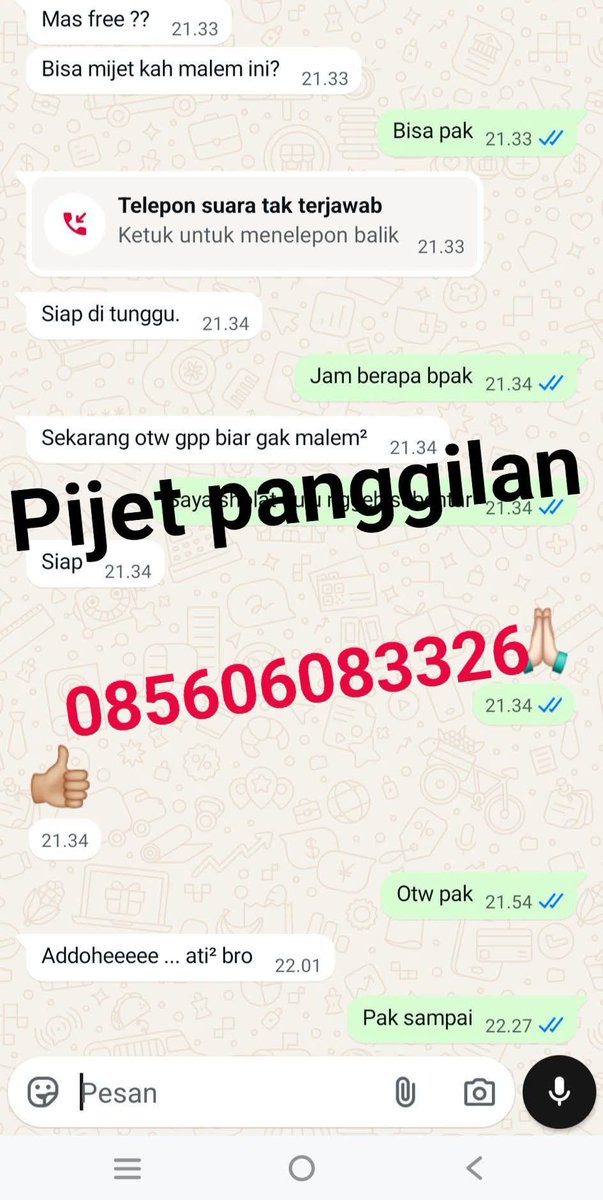 New2Pijat's tweet photo. kenyamanan Anda adalah prioritas saya 🙏
085606083326 tanya" gratis, jangan sungkan boskuu
#pijatsurabaya #pijetsurabaya #pijatpria #massagesurabaya #pijatpriasurabaya https://t.co/CVpCuc9QFY