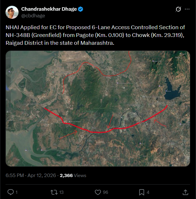AmeyKulkarni_21's tweet photo. Yesterday was a big day for infra projects around Maharashtra

1. Nashik Parikrama marg (Nashik)
2. Virar Alibaug Multimodal corridor (Mumbai MR)
3. Pagote Chowk expressway (Mumbai MR)
4. Dharavi redevelopment (Mumbai)

All posts by @cbdhage sir https://t.co/HjxXBFiIDg
