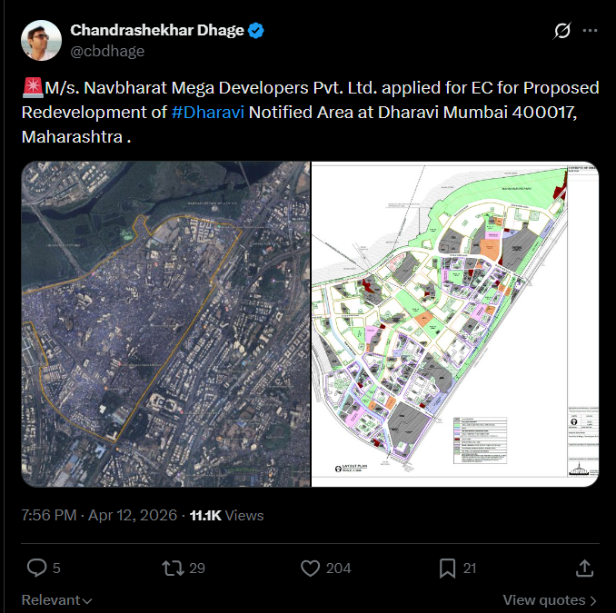 AmeyKulkarni_21's tweet photo. Yesterday was a big day for infra projects around Maharashtra

1. Nashik Parikrama marg (Nashik)
2. Virar Alibaug Multimodal corridor (Mumbai MR)
3. Pagote Chowk expressway (Mumbai MR)
4. Dharavi redevelopment (Mumbai)

All posts by @cbdhage sir https://t.co/HjxXBFiIDg