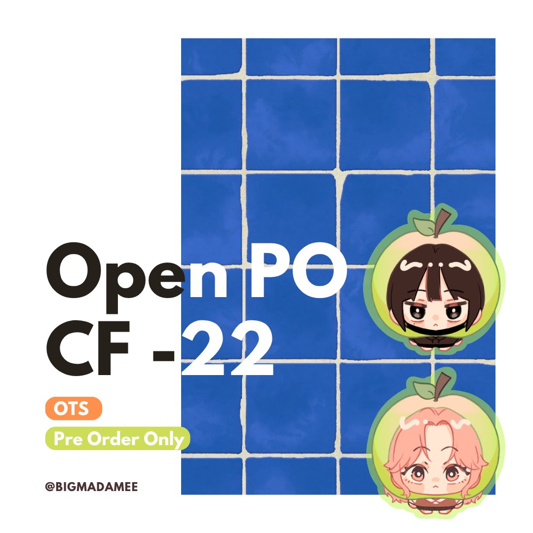 bigmadamee's tweet image. [RT &amp;amp; are very appreciated]
CF22 PREORDER✨

📅 PO period 12-17 April 2026
🧚🏻‍♀️ Bigmadamee (TBA)
📦 Pick up both days
🖇️ Link PO
form.jotform.com/bigmadamerch/p…

Original, Green Yuri, Link Click, Alien Stage, JJK, Genshin, Sol.4ce, Plave, Haikyuu, One Piece, Bluelock🧚🏻‍♀️

#cf22 #comifuro22