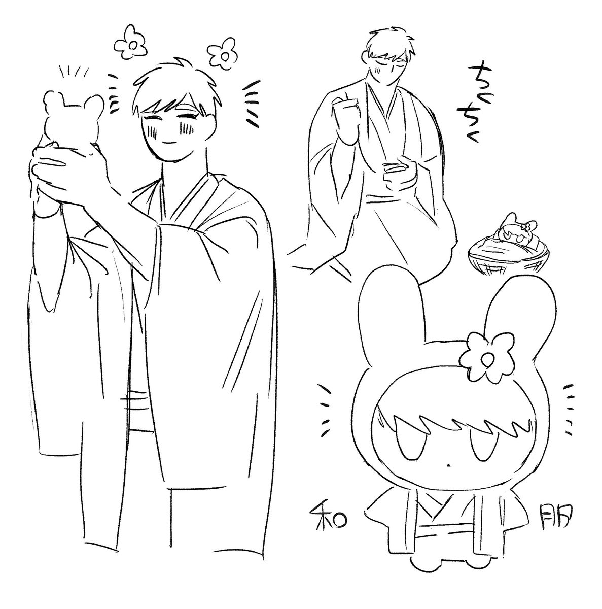 zest_ki's tweet photo. うさ崎さんと船野さん https://t.co/9qVyVFUI9b