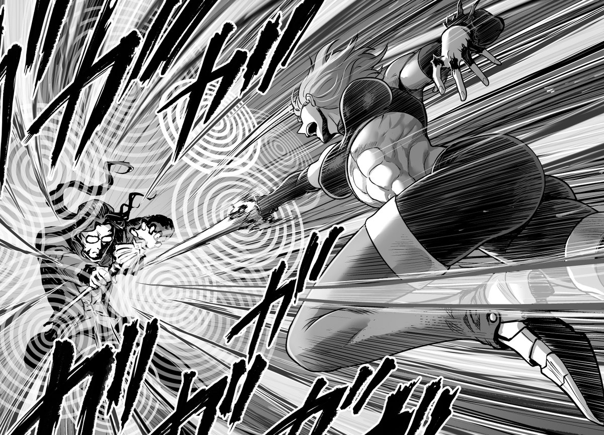 「いぬまご」8話後半、戦闘シーンがメイン回になります! 描いてて大変だが楽しい部分!
最後辺りはマッチョ集団の登場! 今回は肉密度多めな作画になりました!

カドコミ https://t.co/DmPXoVzDAx

ニコニコ https://t.co/TqP5pOrASH 