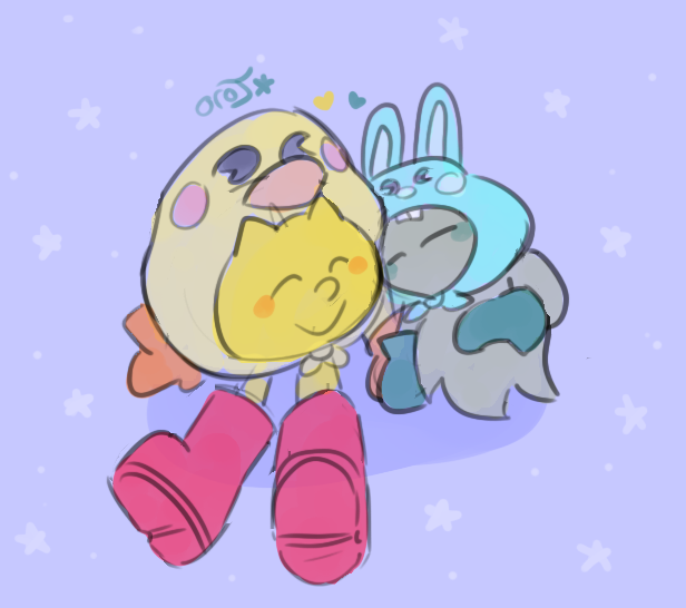 oro_junestar's tweet image. pacson cute cozy matching hoods cause i'm sleepyyyyy #pacman #orson