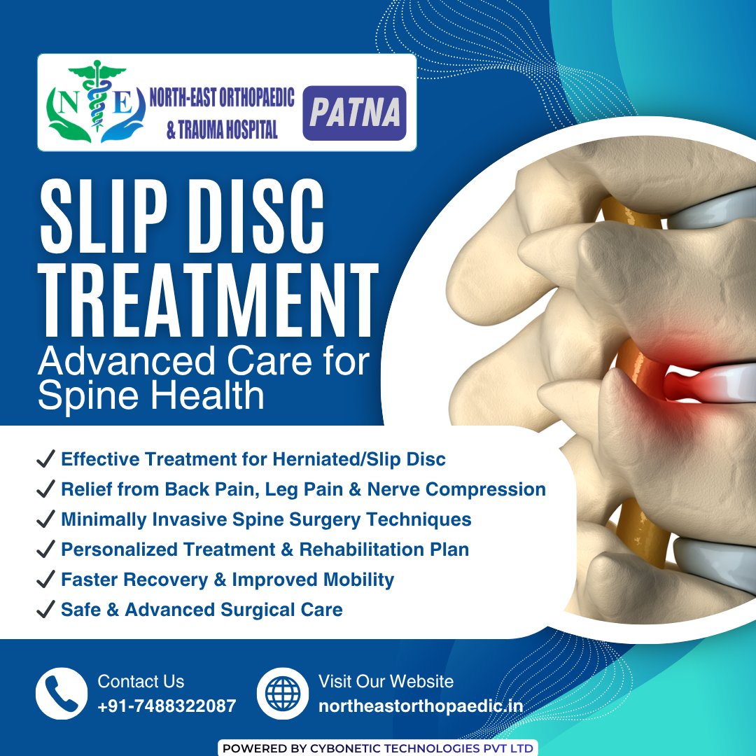northorthopedic's tweet image. Don’t let a slip disc slow you down—opt for safe and advanced treatment that relieves pain and improves mobility. ⚕️

☎+91-74883-22087
🌐northeastorthopaedic.in

#SlipDisc #HerniatedDisc #BackPainRelief #SpineCare #NerveCompression #MinimallyInvasiveSurgery #SpineHealth #Patna