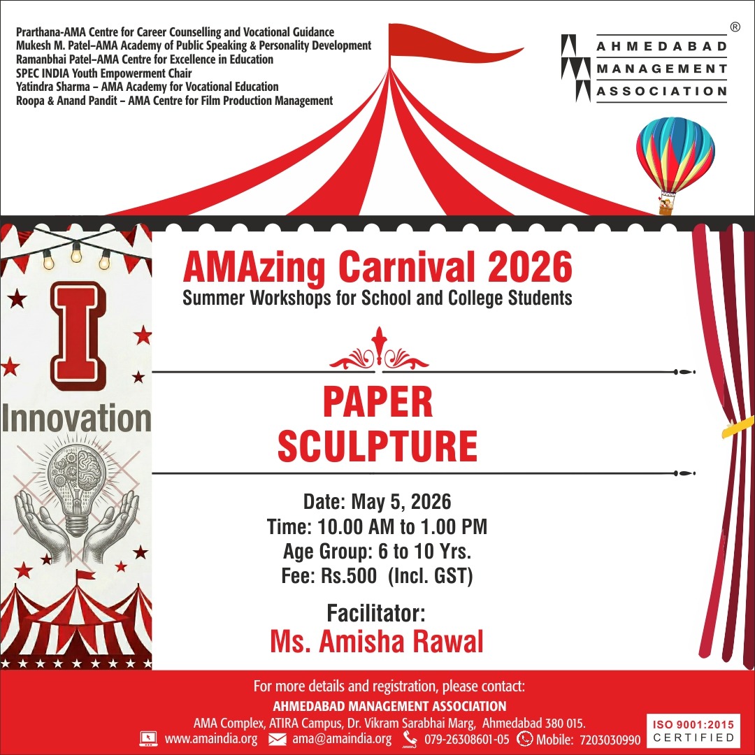 ama_ahmedabad's tweet image. I – Innovation

Innovation begins when ideas meet opportunities.
Let them experiment, create, and bring their imagination to life through diverse sessions.

Register now: amaindia.org/ama-programmes…

#ama #amaindia #innovation #creativity #summercamp
