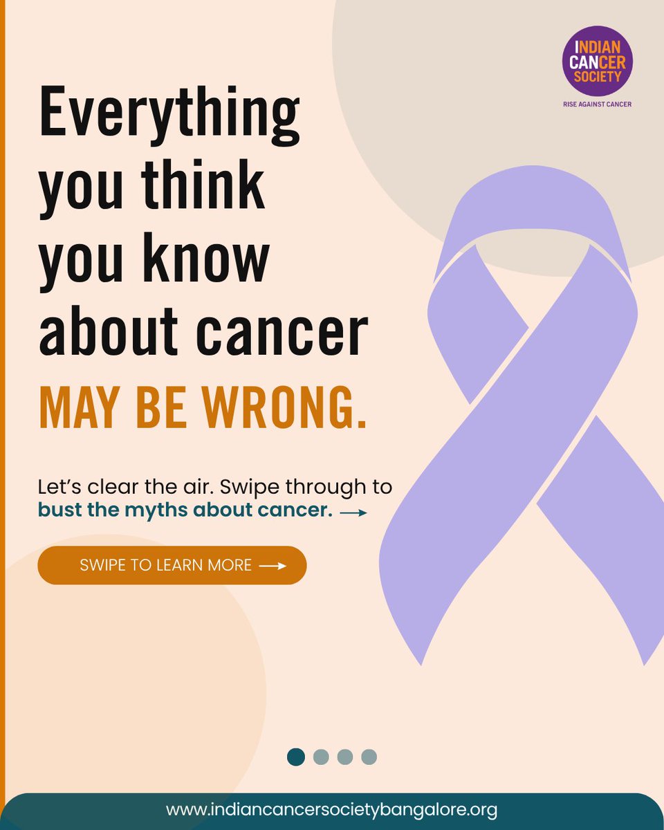 ICSBangalore's tweet image. Not everything you hear about cancer is true. Only a small % are hereditary, and many are treatable if caught early. Awareness, healthy choices, and screening save lives. Stay informed and act early. #WorldHealthDay #CancerAwareness #EarlyDetection #ScreeningMatters