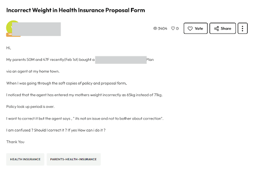BeshakIN's tweet image. "My agent made a small mistake in the proposal form."

Should I correct it?
Or leave it, like my agent says.

We’ve seen this happen many times.

Here’s how something as small as weight can turn into a real problem later 👇

#healthinsurance #advice #insurance #awareness
