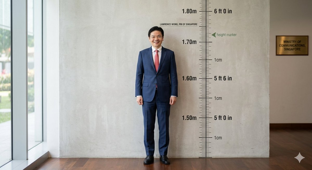 Outstandjing's tweet image. Saya kira ini bukan impian muluk-muluk. 

Lawrence Wong mungkin tingginya sekitar 175cm, sekilas bisa kita lihat lebih pendek dibanding Lee Hsien Loong , Goh Chok Tong, ataupun LKY

Artinya, berdiri sama tinggi dg pemimpin Singapura bisa kita capai dalam bbrp periode ke depan