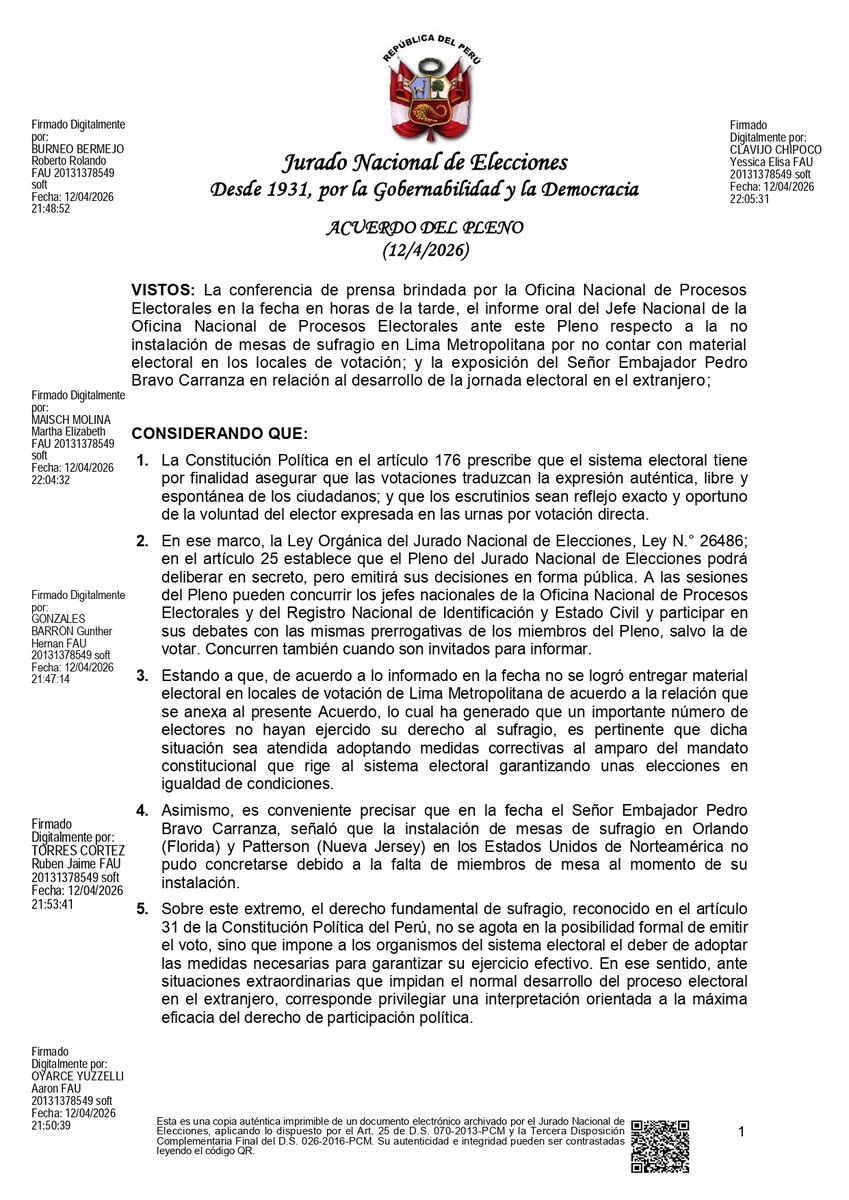 JNE Perú tweet media