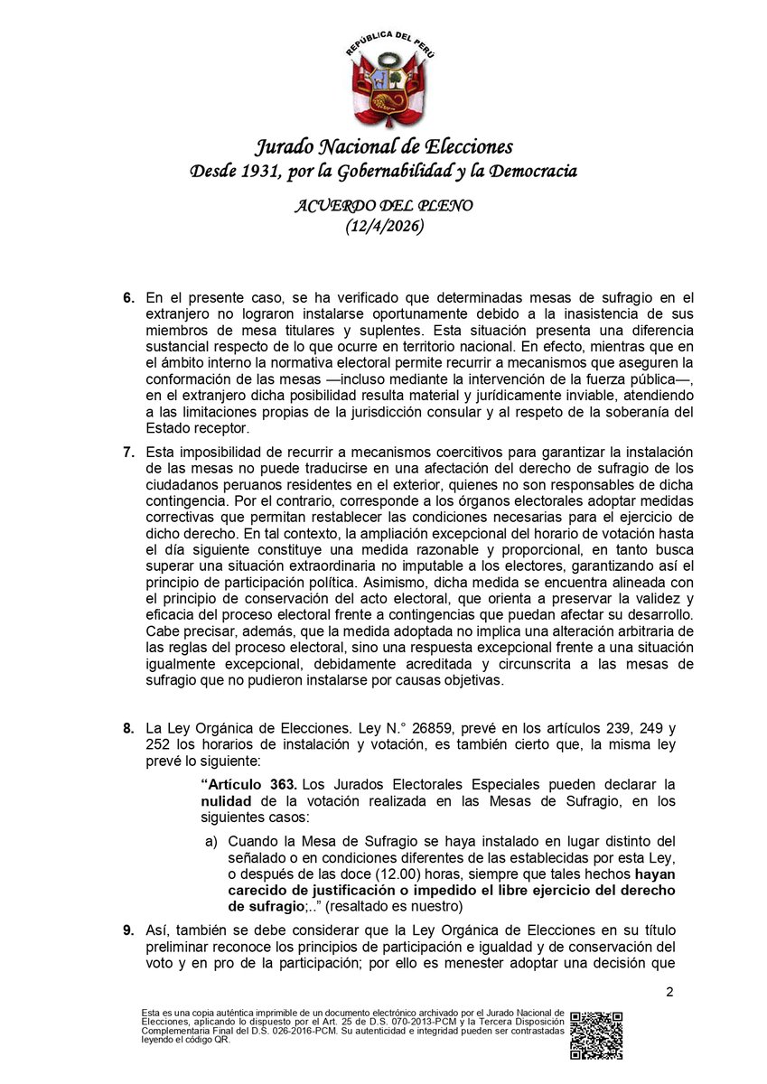 JNE Perú tweet media