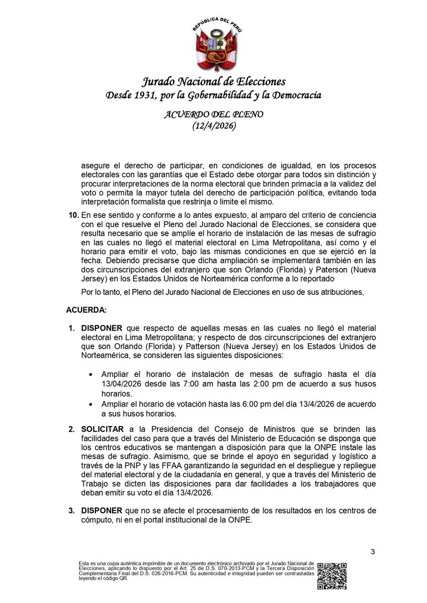 JNE Perú tweet media