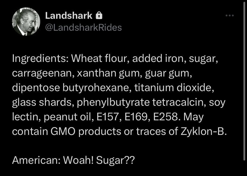tropistarfaust's tweet photo. @sunnyyk55 this is usually oversimplification, the "sugar" here they are referring is, im sure are overprocessed packaged foods, yes they have sugar, but they also contain other bad things that are ignored and falsely referred to as "sugary" foods https://t.co/Hg6iJhAJ1D