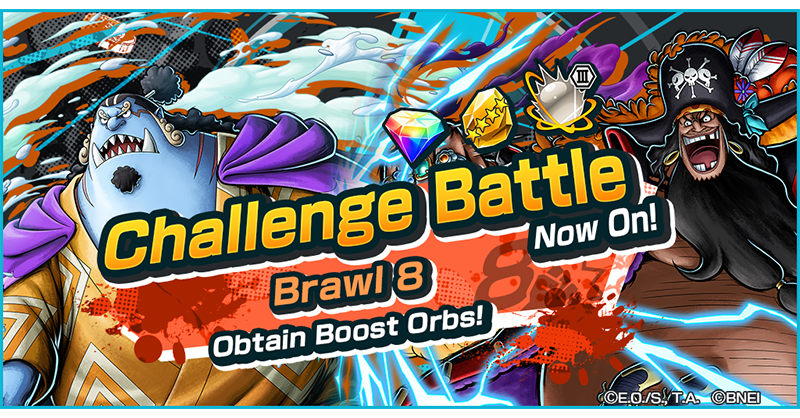 OPBR_global's tweet image. [Brawl 8 Battle]

It's the fist fight Challenge Battle!
Take out the enemy team on special stages with no flags!
Defeat an enemy and take away their KO points!
Who you aim at and when is the key!

#BountyRush
#ONEPIECE