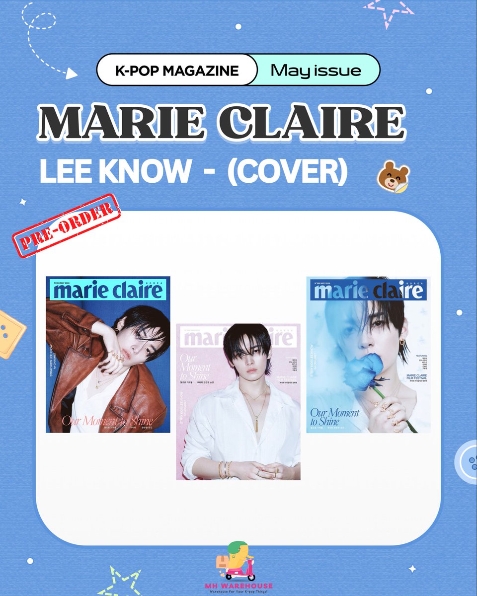 mhwarehouse's tweet image. K-pop Magazine May Issue 📚✨

Pre-order your favorite magazines straight from South Korea with MH Warehouse 🇰🇷
#kaddy #koreanwarehouse

t. Korean address proxy yes24 weverse ELLE wts po BTS evan seventeen exo merch fanmeet iu byeon wooseok stray kids leeknow allday project top