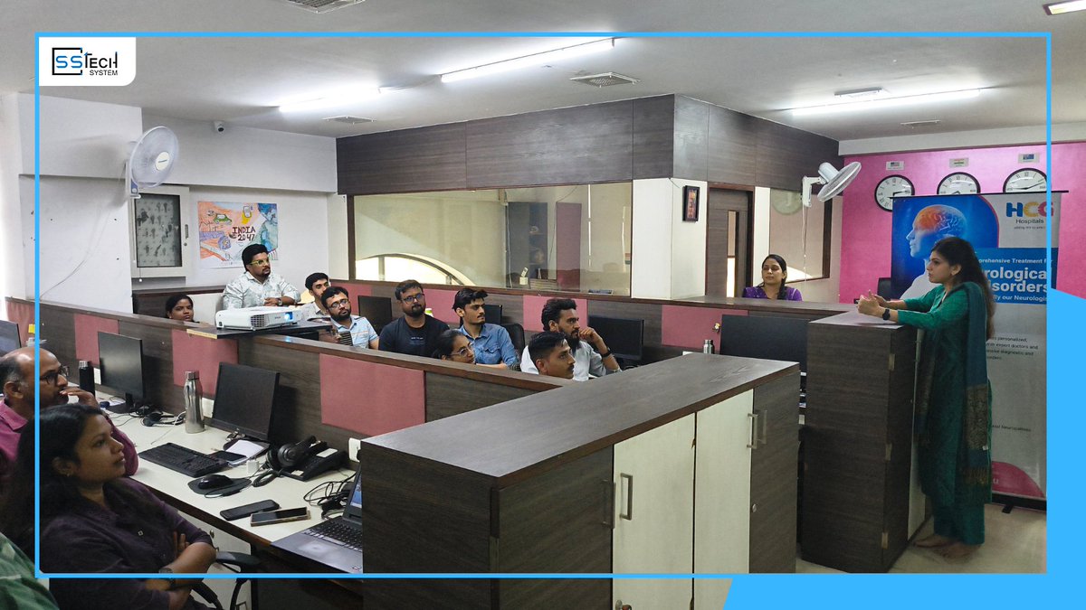 sstech_system's tweet photo. We recently hosted an insightful session on Stress Management & Mental Well-Being at our office.
A big thank you to Dr. Bhakti Gajjar(Neurologist) for sharing practical techniques to manage stress, improve focus, & build healthier daily habits.
#WorkplaceWellness #sstechsystem https://t.co/ro75t7tC1l