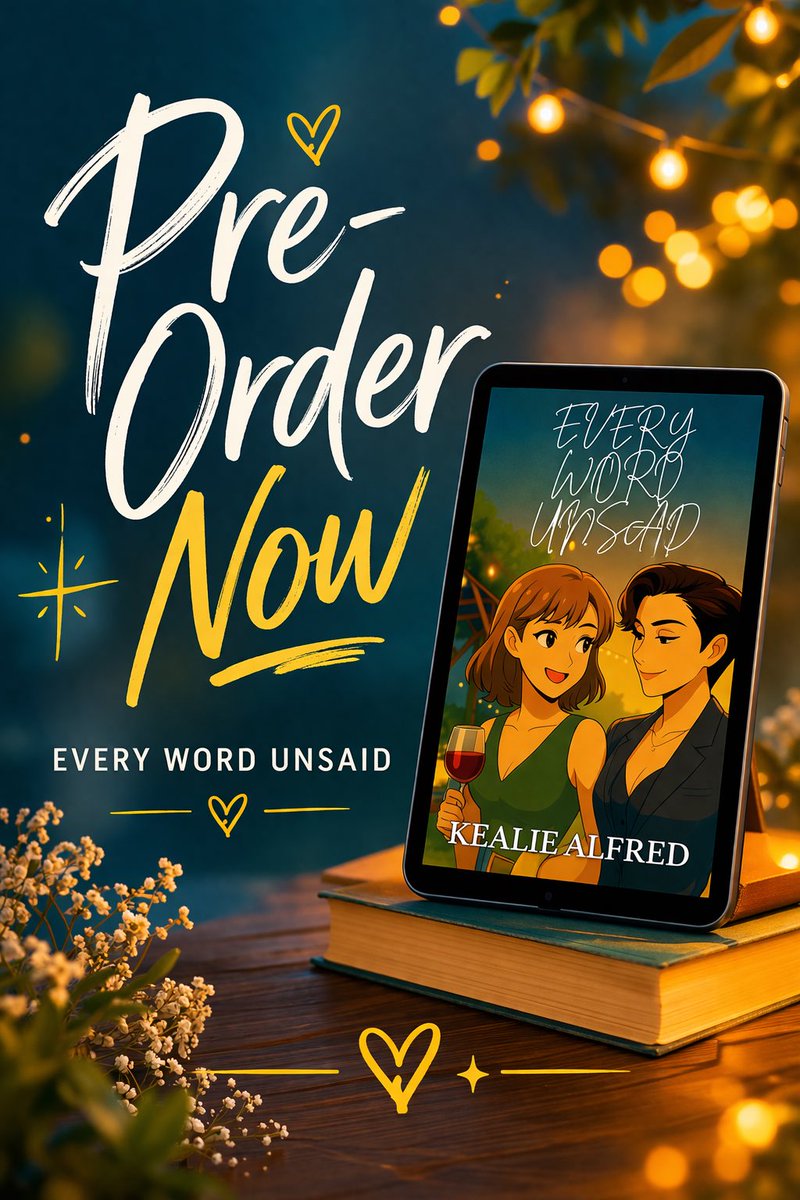 ✨ PRE-ORDER NOW ✨

I’m so excited to finally share that Every Word Unsaid is now available for pre-sale! 💛

📖 Pre-order your copy here: a.co/d/04KT775k

Thank you so much for the support — it means everything 💛
#EveryWordUnsaid #SapphicRomance #WLWBooks #QueerRomance