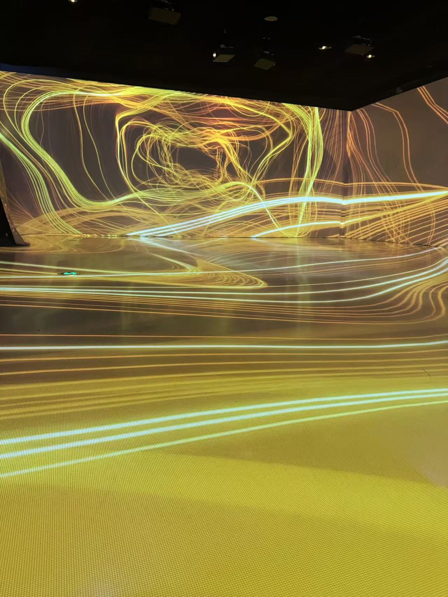 CALSEVILEMPIRE's tweet photo. "Dive into 'Liquid Light'—a immersive installation where color melts into motion. Touch the canvas, feel the light breathe. Art isn’t just seen here—it’s lived.  #ArtExperience #SensoryArt" https://t.co/x7hzXK8pmo