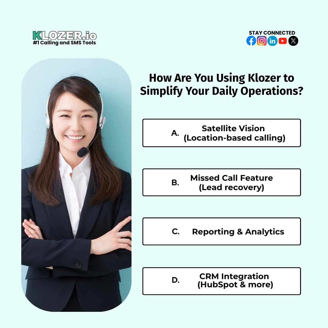 Klozer_io's tweet photo. 𝐇𝐨𝐰 𝐚𝐫𝐞 𝐲𝐨𝐮 𝐮𝐬𝐢𝐧𝐠 𝐊𝐥𝐨𝐳𝐞𝐫 𝐢𝐧 𝐲𝐨𝐮𝐫 𝐝𝐚𝐢𝐥𝐲 𝐰𝐨𝐫𝐤?
Less effort, more results
Vote below and tell us what’s working best for you!
#Klozer #CallCenter #BPO #SalesTools #Automation https://t.co/QEyvDSyH28