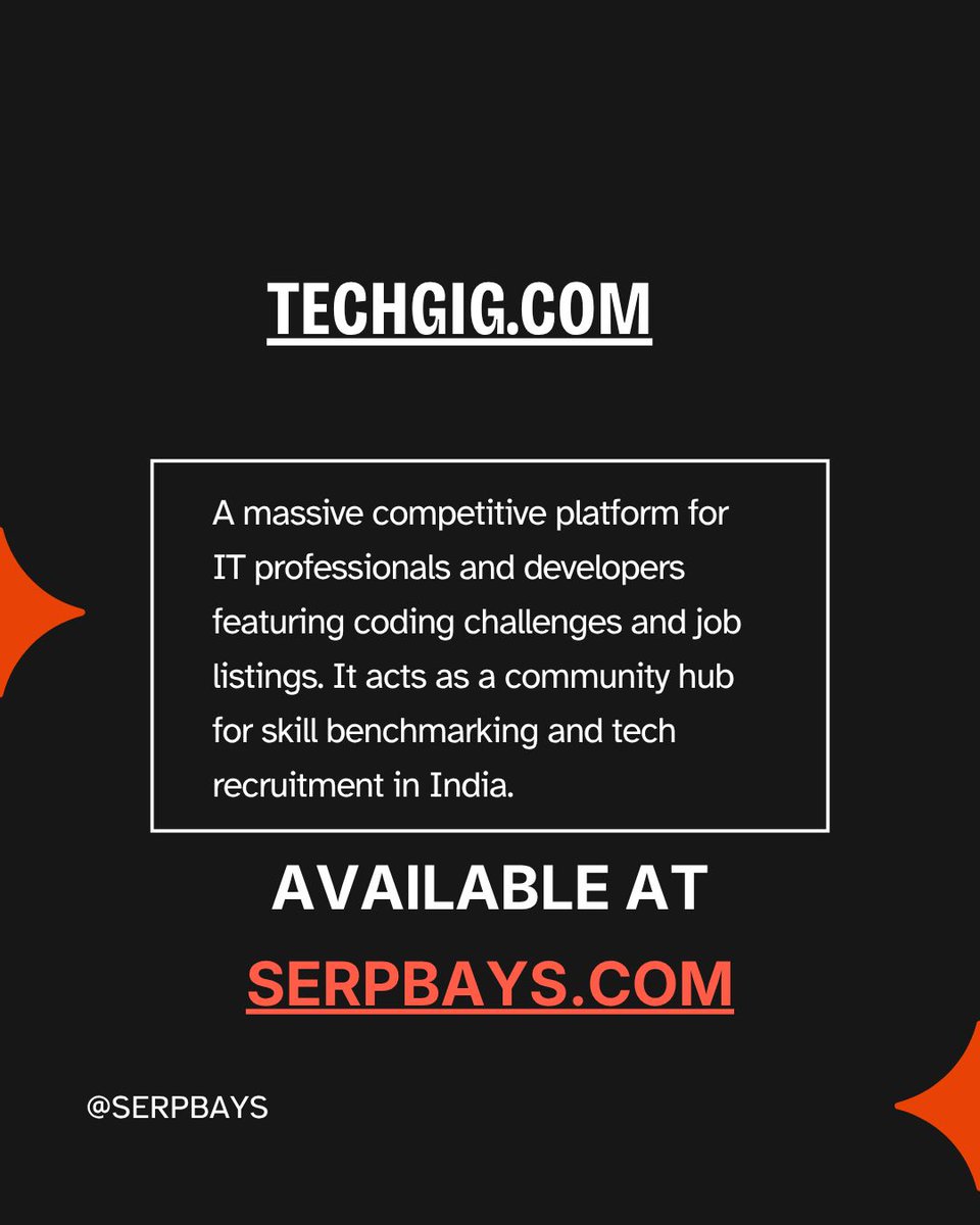 serpbays's tweet image. Day 17/100: 
TechGig.com — DR 70 | AS 41 | 
Niche: Computer &amp;amp; Electronics / Technology 
India's top platform for IT pros &amp;amp; developers — Job listings &amp;amp; skill benchmarking for millions of tech professionals. 
Get placements at 👉 serpbays.com
#SEO #Guestpost