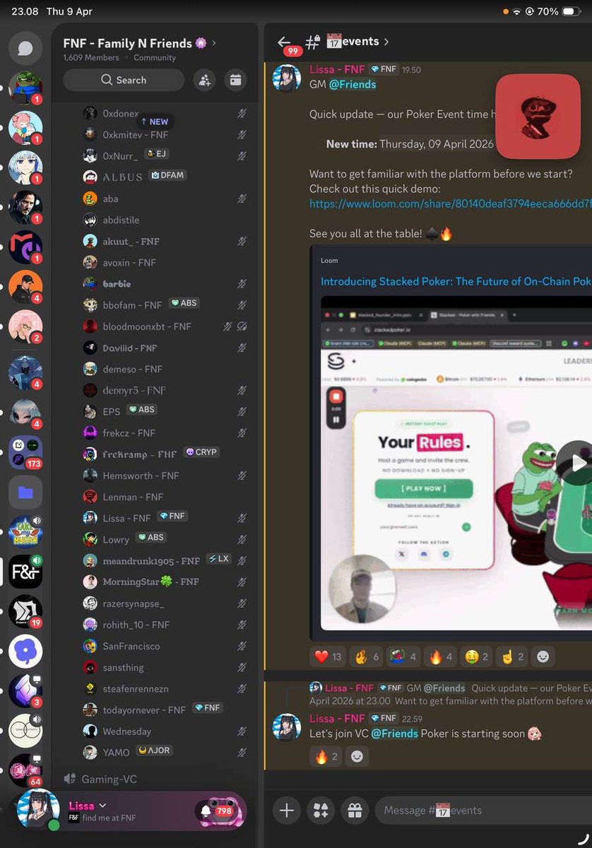 Our community tournament with <a href="/FNFweb3/">FNF</a> was 🔥

More than 30+ players gathered and battled in our freeroll tournament for the 100$ prize.

This marks another big step towards our launch, as all hands for the tournament were settled onchain on Base Sepolia.

Join the early access